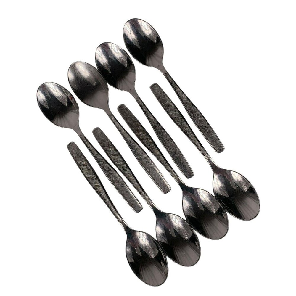 Rogers IS Stainless USA INS185 Place Oval Burnished Soup Spoons Lot of 8